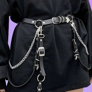 Cyber Luvr Chain Decor Garter Belt